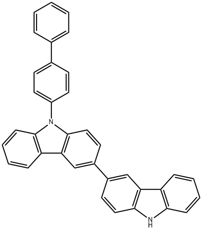 9-[1,1'-biphenyl]-4-yl-3,3'-Bi-9H-carbazole Struktur