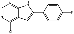 4-Chloro-6-(4-fluorophenyl)-7H-pyrrolo[2,3-d]pyrimidine Struktur