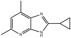 2-Cyclopropyl-5,7-dimethyl-3H-imidazo[4,5-b]pyridine Struktur