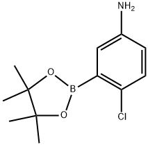 4-chloro-3-(4,4,5,5-tetramethyl-1,3,2-dioxaborolan-2-yl)benzenamine Struktur