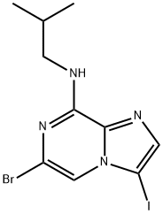 6-bromo-3-iodo-N-isobutylimidazo[1,2-a]pyrazin-8-amine Struktur