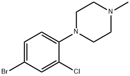 1-(4-Bromo-2-chloro-phenyl)-4-methyl-piperazine Struktur