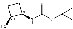 tert-butyl cis-2-hydroxycyclobutylcarbamate Struktur