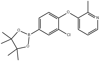 3-[2-chloro-4-(4,4,5,5-tetramethyl[1,3,2]dioxaborolan-2-yl)-phenoxy]-2-methylpyridine Struktur