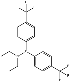 (Diethylamino)bis(4-trifluoromethylphenyl)phosphane Struktur