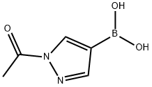 (1-acetyl-1H-pyrazol-4-yl)boronic acid Struktur