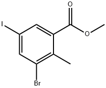 3-Bromo-5-Iodo-2-Methyl Benzoic Acid Methyl Ester Struktur