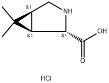 (1R,2S,5S)-6,6-DIMETHYL-3-AZABICYCLO[3.1.0]HEXANE-2-CARBOXYLIC ACID HCL Struktur