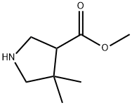 4,4-Dimethyl-pyrrolidine-3-carboxylic acid methyl ester Struktur