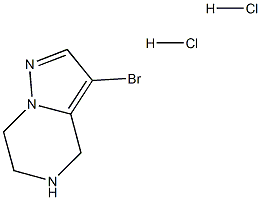 3-溴-4,5,6,7-四氫吡唑并[1,5-A〕吡嗪鹽酸鹽, 1373223-47-2, 結(jié)構(gòu)式