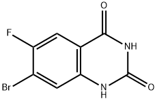 7-bromo-6-fluoroquinazoline-2,4(1H,3H)-dione Struktur