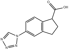 5-(1H-tetrazol-1-yl)-2,3-dihydro-1H-indene-1-carboxylic acid Struktur