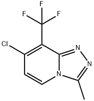 7-Chloro-3-methyl-8-(trifluoromethyl)-[1,2,4]triazolo[4,3-a]pyridine Struktur