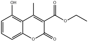 Ethyl 5-hydroxy-4-methyl-2-oxo-2H-chromene-3-carboxylate Struktur