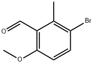 3-bromo-6-methoxy-2-methylbenzaldehyde Struktur