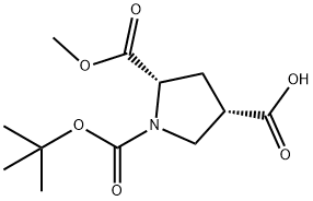 (3S,5S)-1-(tert-butoxy
carbonyl)-5-(methoxy
carbonyl)pyrrolidine-3
-carboxylic acid