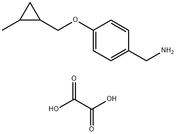 (4-((2-METHYLCYCLOPROPYL)METHOXY)PHENYL)METHANAMINE OXALATE Struktur