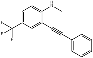 N-methyl-2-(phenylethynyl)-4-(trifluoromethyl)aniline Struktur