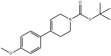 tert-butyl 4-(4-methoxyphenyl)-5,6-dihydropyridine-1(2H)-carboxylate Struktur