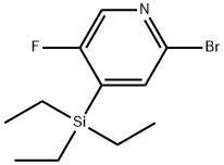 2-bromo-5-fluoro-4-(triethylsilyl)pyridine Struktur