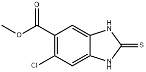 Methyl 6-chloro-2-mercapto-1H-benzo[d]imidazole-5-carboxylate Struktur