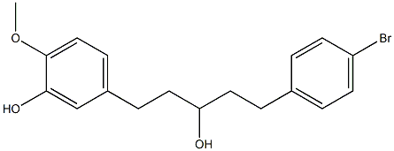 5-(5-(4-Bromophenyl)-3-hydroxypentyl)-2-methoxyphenol Struktur