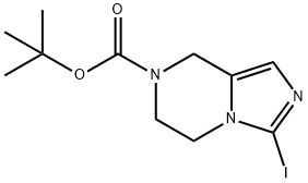 tert-Butyl 3-iodo-5,6-dihydroimidazo[1,5-a]pyrazine-7(8H)-carboxylate Struktur