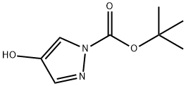 tert-butyl 4-hydroxy-1H-pyrazole-1-carboxylate Struktur