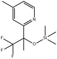 4-methyl-2-(2,2,2-trifluoro-1-methyl-1-trimethylsilanyloxy-ethyl)pyridine Struktur