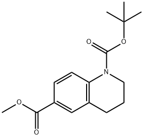 1-tert-butyl 6-methyl 3,4-dihydroquinoline-1,6(2H)-dicarboxylate Struktur