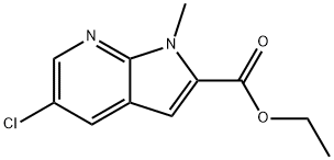 Ethyl 5-chloro-1-methyl-1H-pyrrolo[2,3-b]pyridine-2-carboxylate Struktur