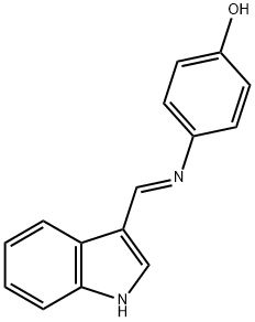 4-[(1H-indol-3-ylmethylene)amino]phenol Struktur