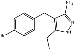 4-(4-bromobenzyl)-5-ethyl-1H-pyrazol-3-amine Struktur