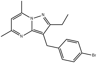 3-(4-bromobenzyl)-2-ethyl-5,7-dimethylpyrazolo[1,5-a]pyrimidine Struktur