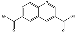 6-carbamoylquinoline-3-carboxylic acid Struktur