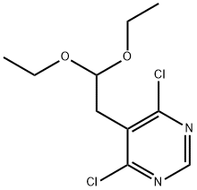 4,6-dichloro-5-(2,2-diethoxyethyl)Pyrimidine Struktur