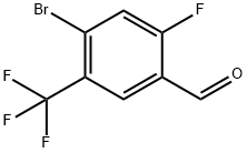 4-Bromo-2-fluoro-5-(trifluoromethyl)benzaldehyde Struktur