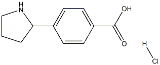 4-Pyrrolidin-2-yl-benzoic acid hydrochloride Struktur