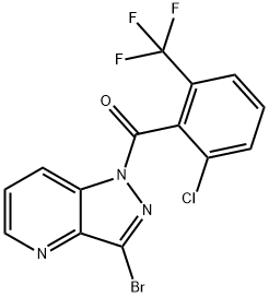 (3-Bromo-1H-pyrazolo[4,3-b]pyridin-1-yl)(2-chloro-6-(trifluoromethyl)phenyl)methanone Struktur