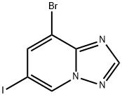 8-bromo-6-iodo-[1,2,4]triazolo[1,5-a]pyridine Struktur