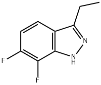 3-Ethyl-6,7-difluoro-1H-indazole Struktur