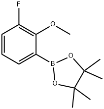 2-(3-Fluoro-2-methoxyphenyl)-4,4,5,5-tetramethyl-1,3,2-dioxaborolane Struktur