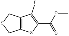 3-Fluoro-4,6-dihydro-thieno[3,4-b]thiophene-2-carboxylic acid methyl ester Struktur