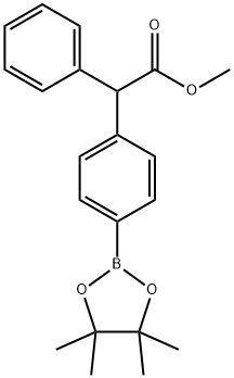 methyl 2-phenyl-2-(4-(4,4,5,5-tetramethyl-1,3,2-dioxaborolan-2-yl)phenyl)acetate Struktur