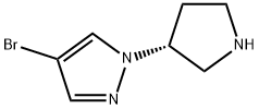 (R)-4-Bromo-1-pyrrolidin-3-yl-1H-pyrazole Struktur