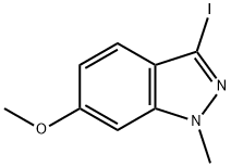 3-Iodo-6-methoxy-1-methyl-1H-indazole Struktur