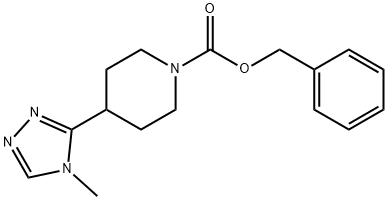 benzyl 4-(4-methyl-4H-1,2,4-triazol-3-yl)piperidine-1-carboxylate Struktur