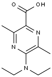 5-(Diethylamino)-3,6-dimethyl-2-pyrazinecarboxylic acid Struktur