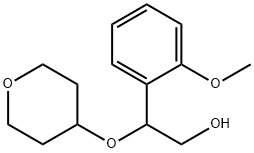 2-(2-methoxyphenyl)-2-((tetrahydro-2H-pyran-4-yl)oxy)ethan-1-ol Struktur