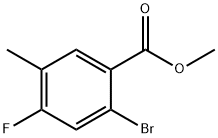 2-Bromo-4-fluoro-5-methyl-benzoic acid methyl ester Struktur